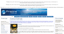 Desktop Screenshot of pristinecoatings.co.uk